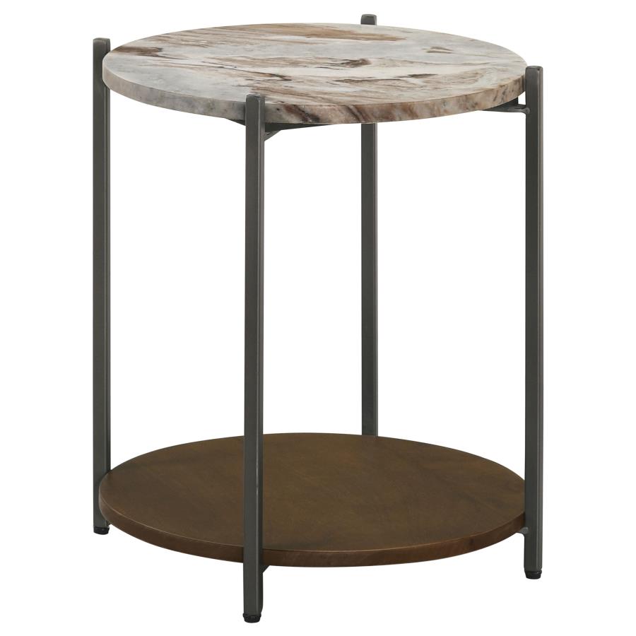 Noemie Brown Side Table - MyWaynesHome #
