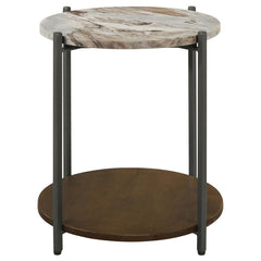 Noemie Brown Side Table - MyWaynesHome #
