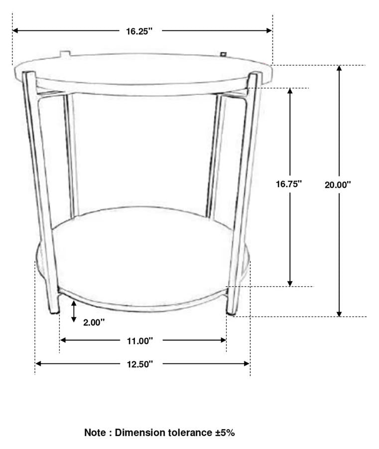 Noemie Brown Side Table - MyWaynesHome #