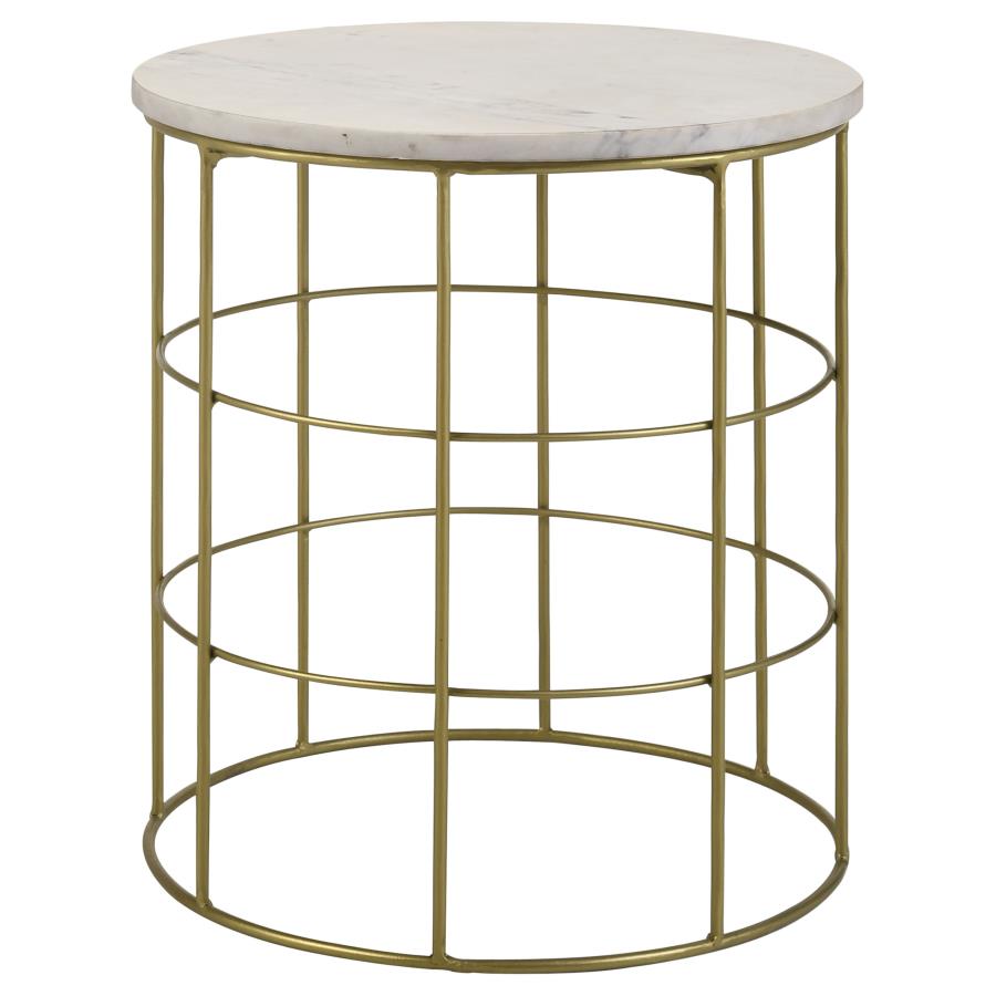 Heloisa Gold Side Table - MyWaynesHome #