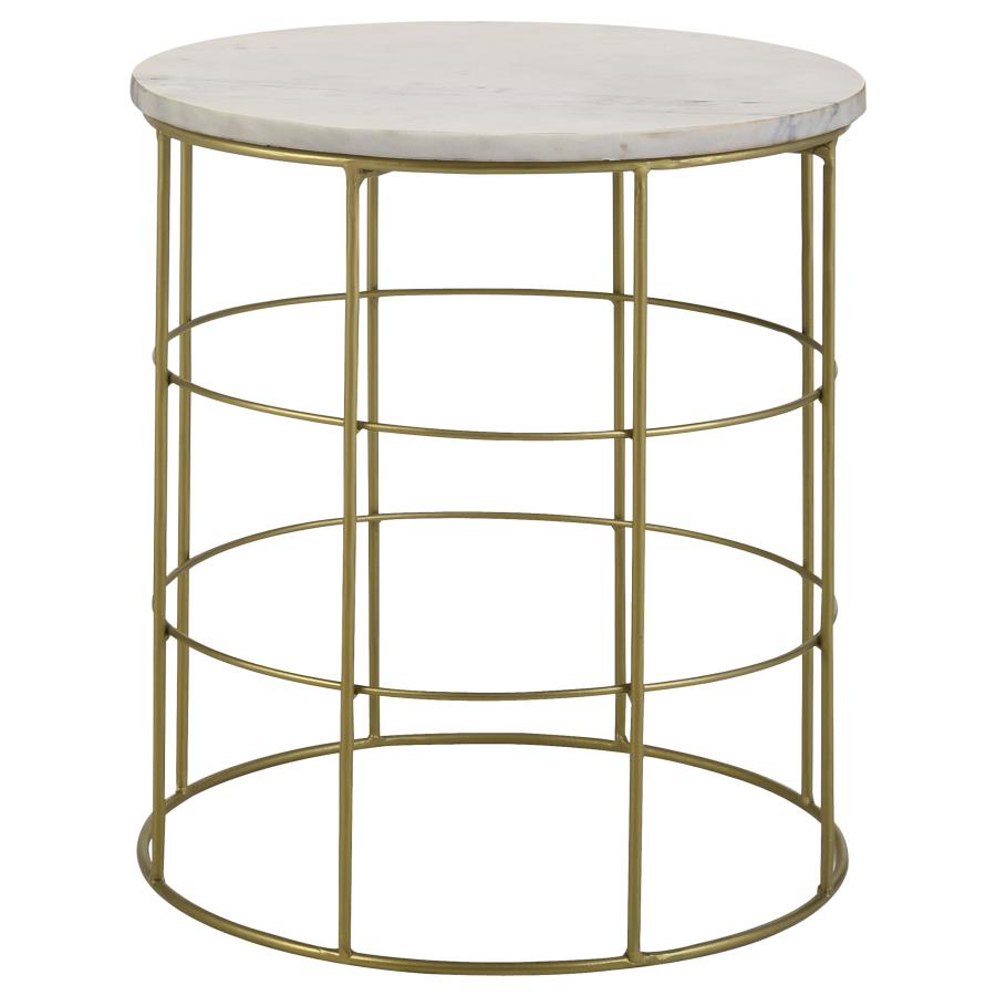 Heloisa Gold Side Table - MyWaynesHome #