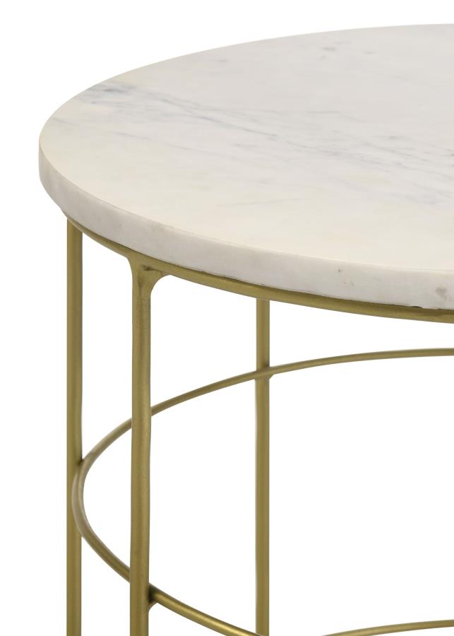 Heloisa Gold Side Table - MyWaynesHome #