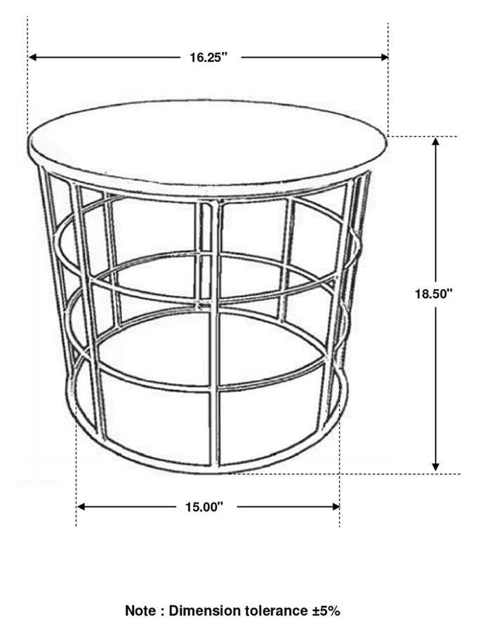 Heloisa Gold Side Table - MyWaynesHome #