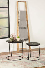Loannis Black 2 Pc Nesting Table - MyWaynesHome #