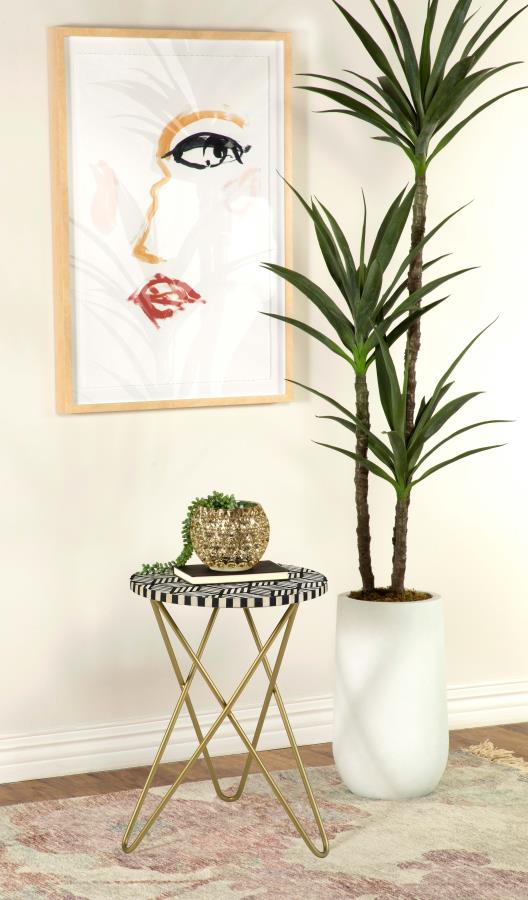 Xenia Gold Side Table - MyWaynesHome #