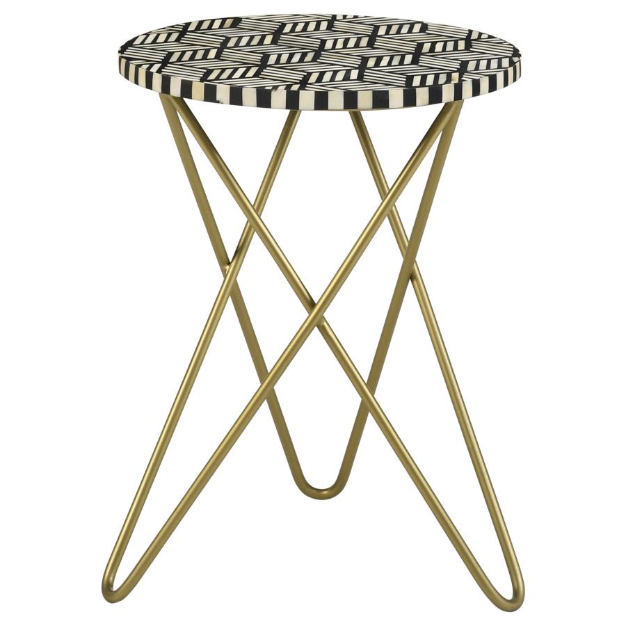 Xenia Gold Side Table - MyWaynesHome #