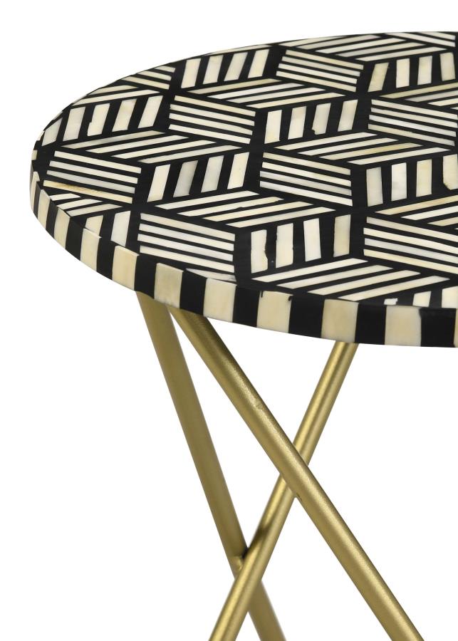 Xenia Gold Side Table - MyWaynesHome #