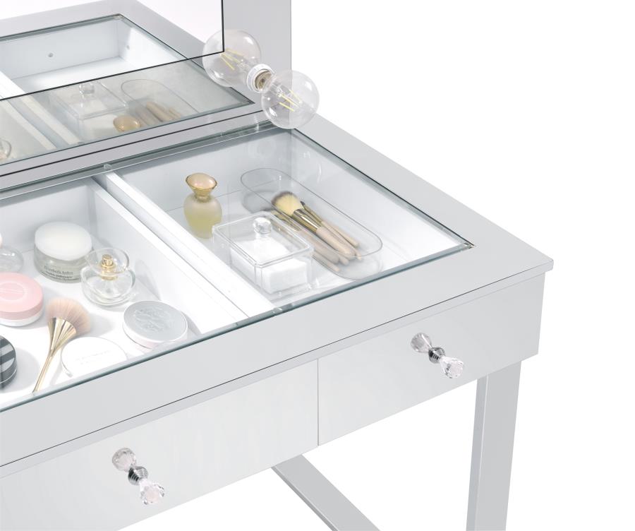 Umbridge Silver Vanity Table & Mirror - MyWaynesHome #