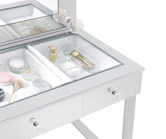 Umbridge Silver Vanity Table & Mirror - MyWaynesHome #