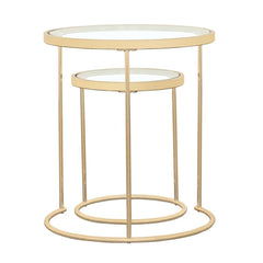 Maylin Gold 2 Pc Nesting Table - MyWaynesHome #