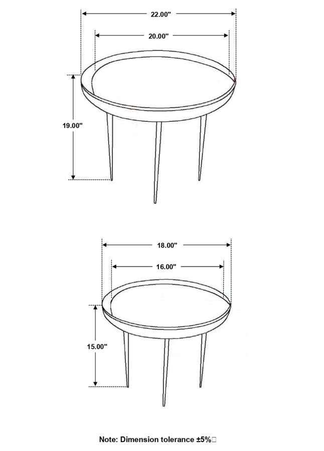 Nuala Brown 2 Pc Nesting Table - MyWaynesHome #