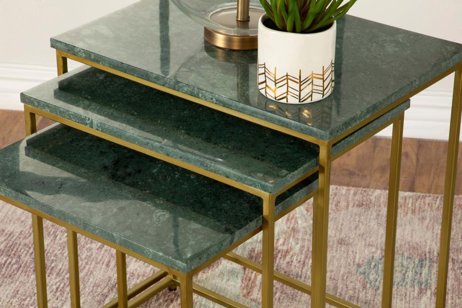Medora Green 3 Pc Nesting Table - MyWaynesHome #