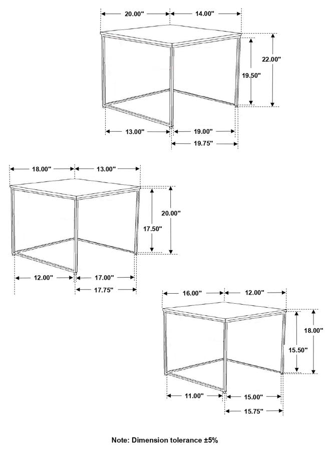 Medora Green 3 Pc Nesting Table - MyWaynesHome #