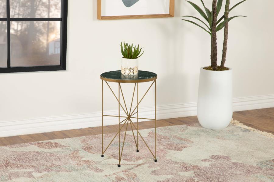 Eliska Gold Side Table - MyWaynesHome #