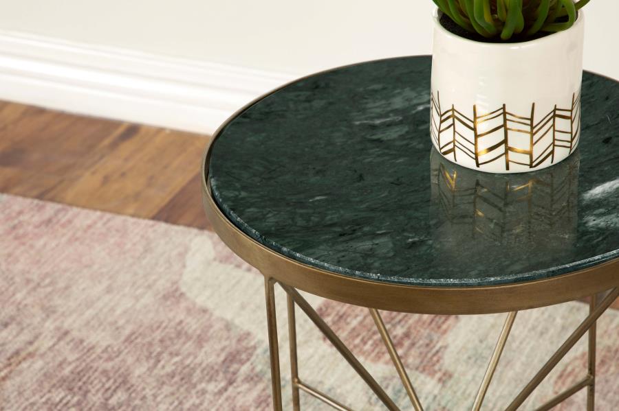 Eliska Gold Side Table - MyWaynesHome #
