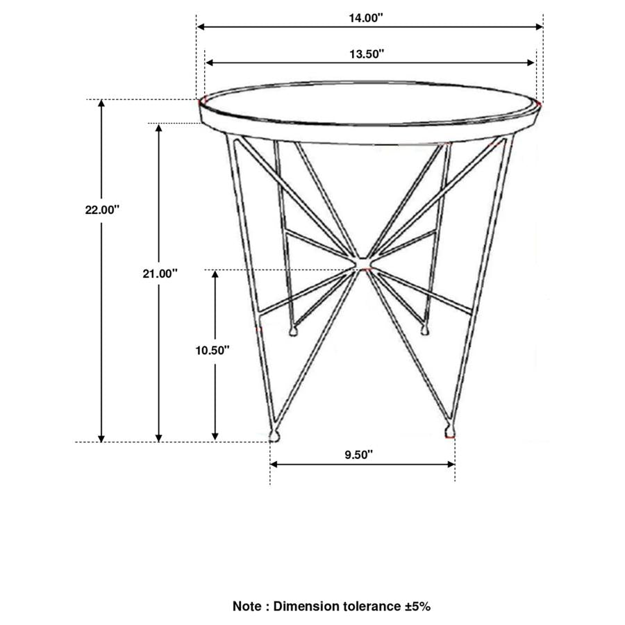 Eliska Gold Side Table - MyWaynesHome #