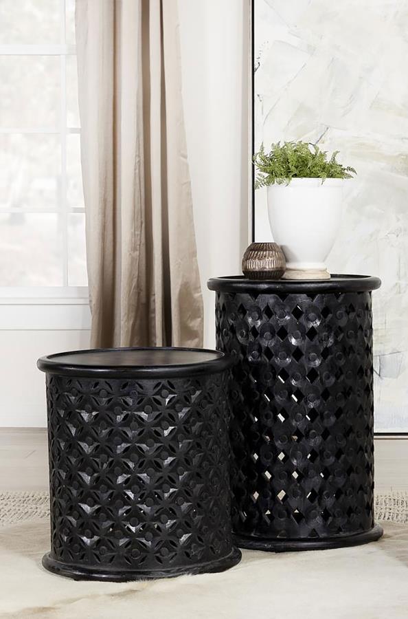 Krish Black Side Table - MyWaynesHome #