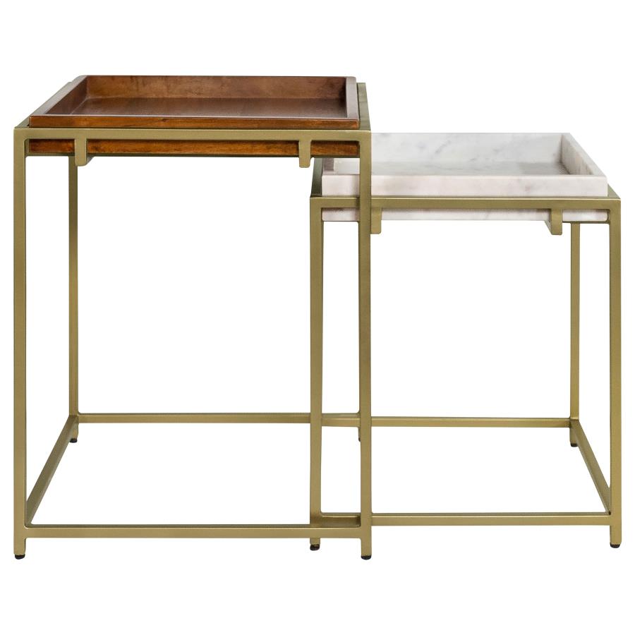 Bolden Gold 2 Pc Nesting Table - MyWaynesHome #