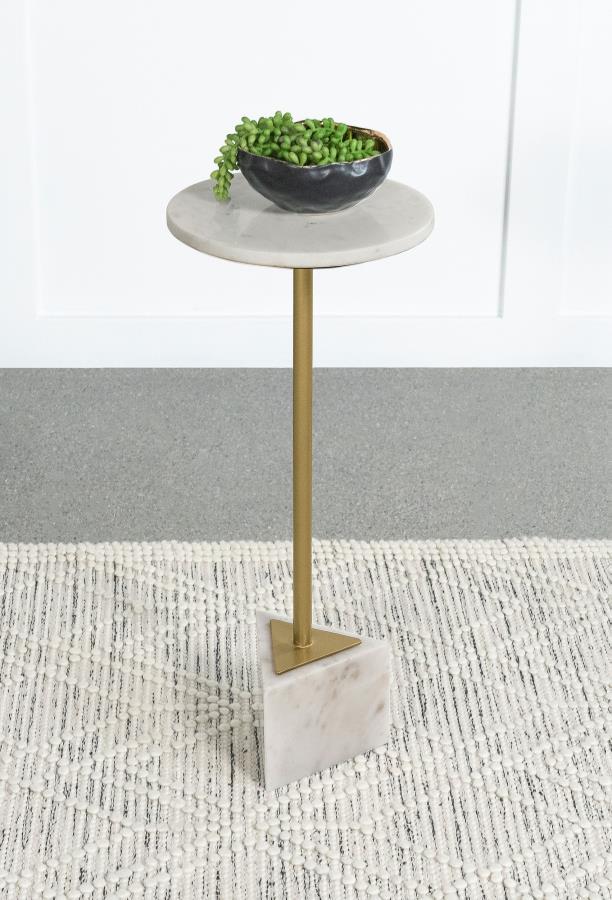 Fulcher White Side Table - MyWaynesHome #