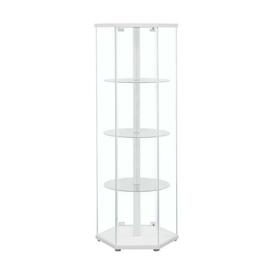 Zahavah White Curio Cabinet - MyWaynesHome #