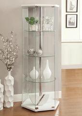 Zahavah White Curio Cabinet - MyWaynesHome #