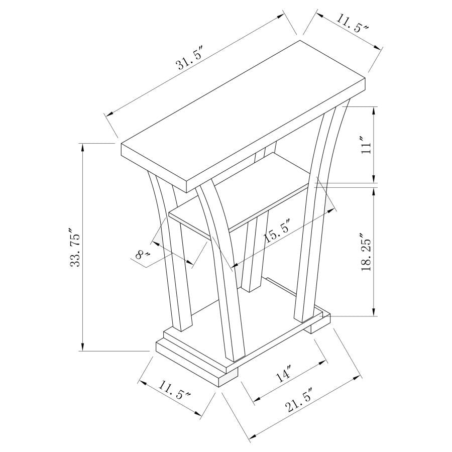 Evanna Brown Console Table - MyWaynesHome #