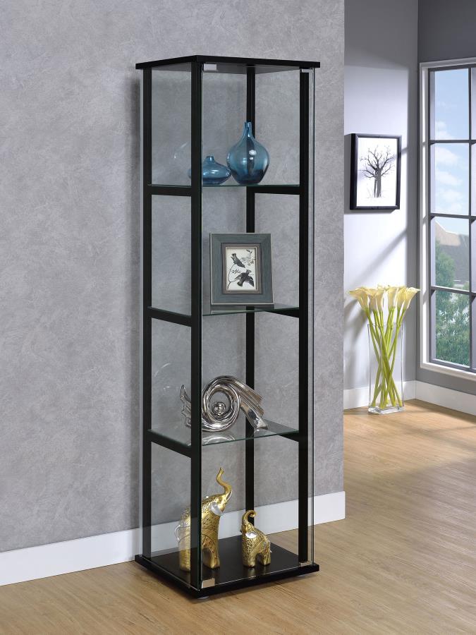Cyclamen Black Curio Cabinet - MyWaynesHome #