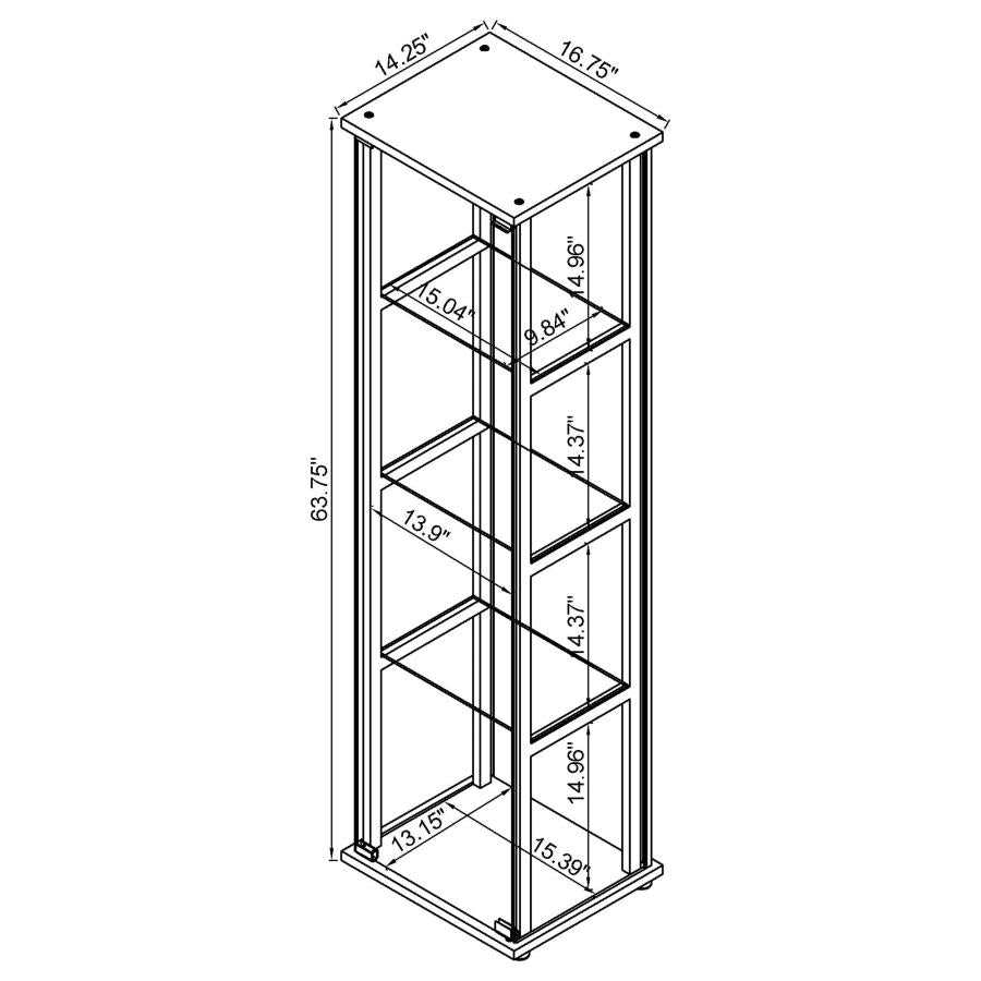 Cyclamen Black Curio Cabinet - MyWaynesHome #