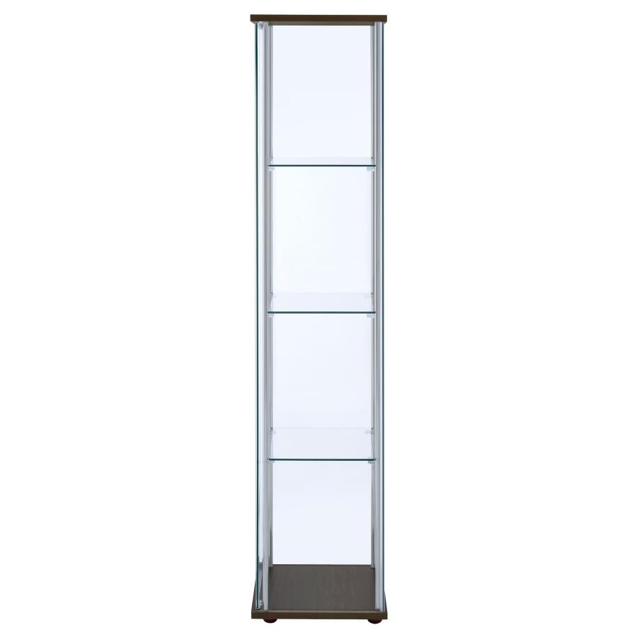 Bellatrix Brown Curio Cabinet - MyWaynesHome #