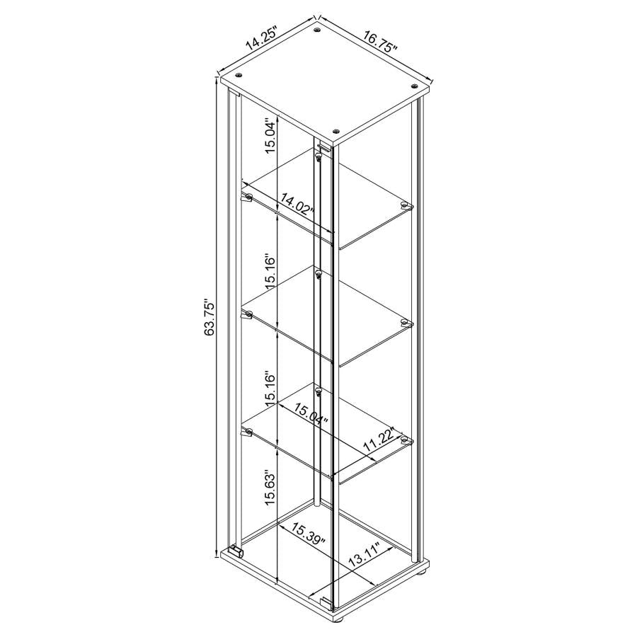 Bellatrix Brown Curio Cabinet - MyWaynesHome #