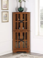 Coreosis Brown Curio Cabinet - MyWaynesHome #
