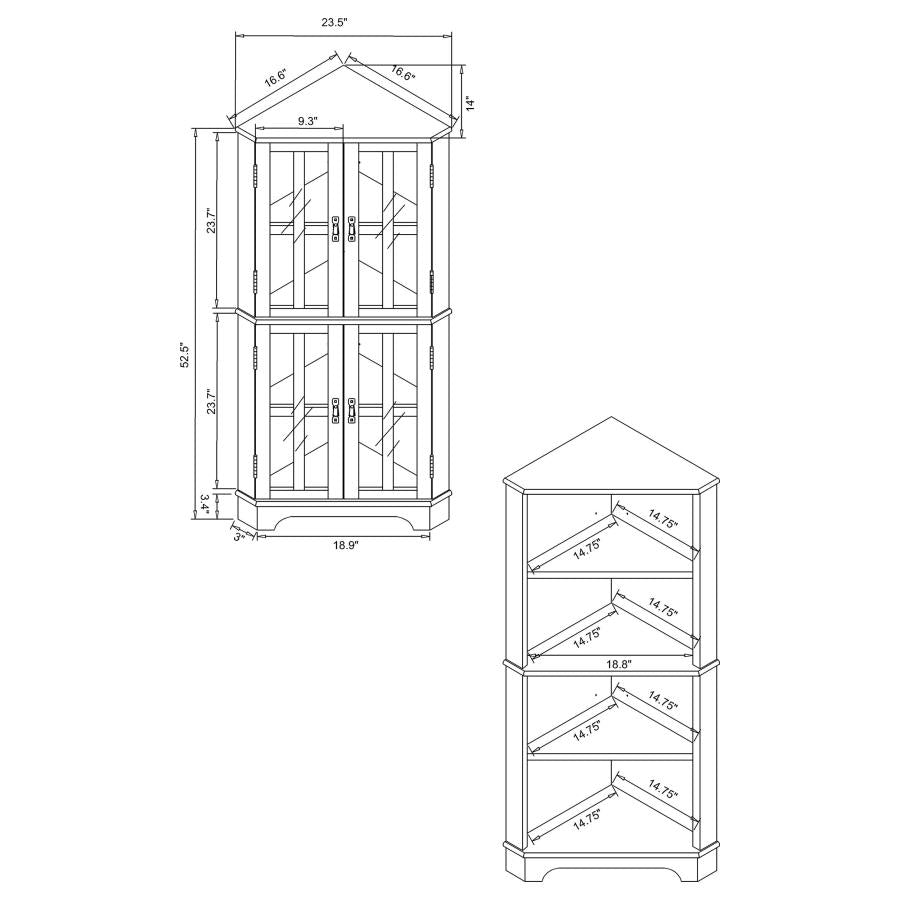 Coreosis Brown Curio Cabinet - MyWaynesHome #