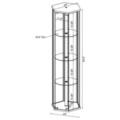 Zahavah Black Curio Cabinet - MyWaynesHome #