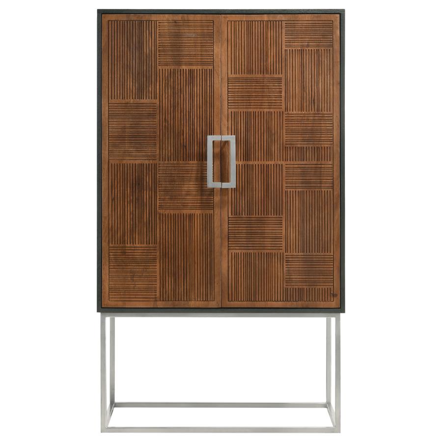 Borman Brown Bar Cabinet - MyWaynesHome #