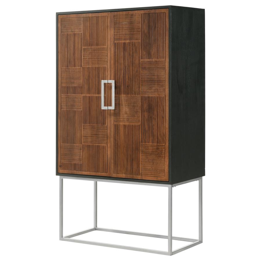 Borman Brown Bar Cabinet - MyWaynesHome #