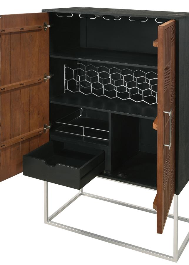 Borman Brown Bar Cabinet - MyWaynesHome #