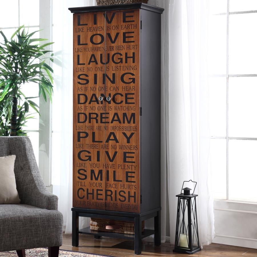 Lovegood Brown Tall Accent Cabinet - MyWaynesHome #
