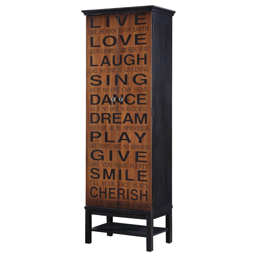 Lovegood Brown Tall Accent Cabinet - MyWaynesHome #