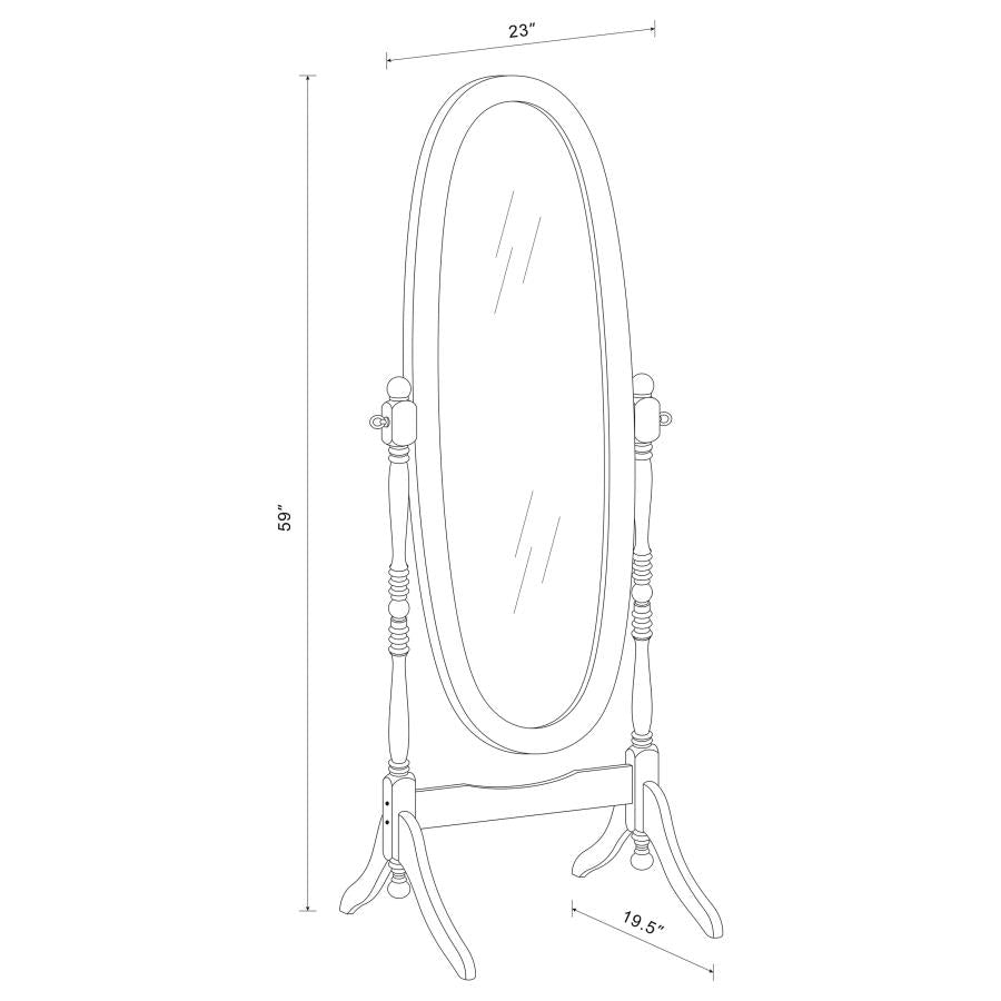 Foyet White Cheval Mirror - MyWaynesHome #