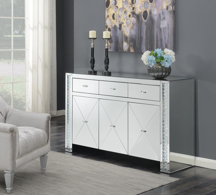 Maya Silver Accent Cabinet - MyWaynesHome #