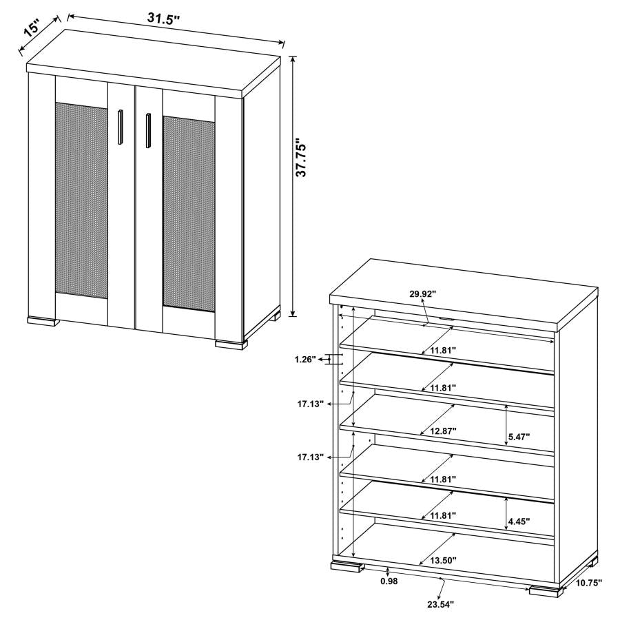 Bristol Brown Shoe Cabinet - MyWaynesHome #