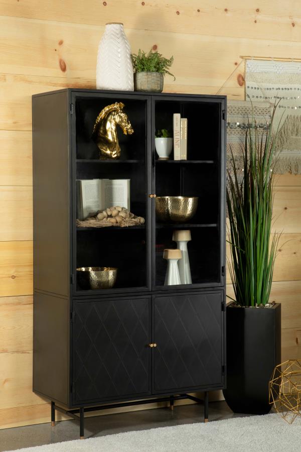 Santiago Black Tall Accent Cabinet - MyWaynesHome #