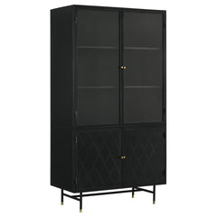 Santiago Black Tall Accent Cabinet - MyWaynesHome #