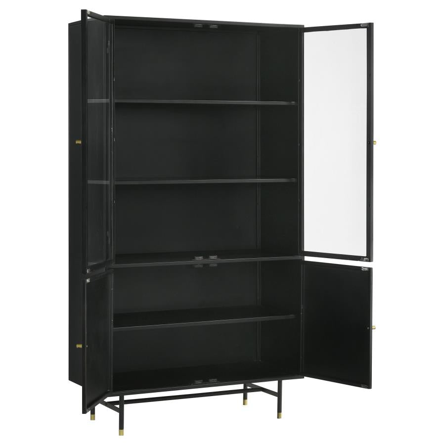 Santiago Black Tall Accent Cabinet - MyWaynesHome #