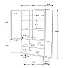 Santiago Black Tall Accent Cabinet - MyWaynesHome #