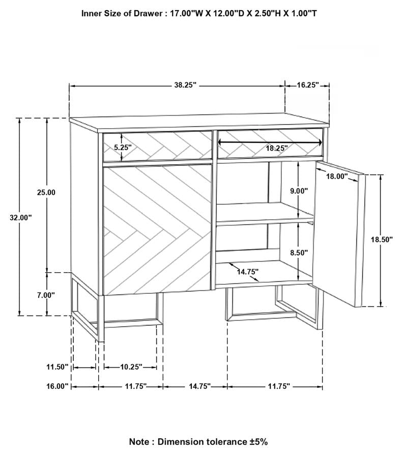 Keaton Brown Accent Cabinet - MyWaynesHome #