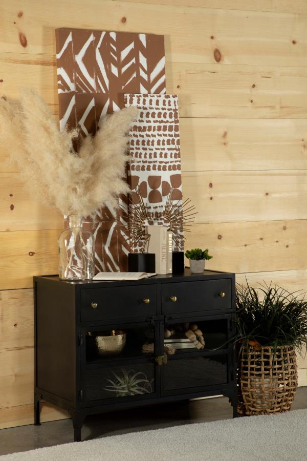 Sadler Black Accent Cabinet - MyWaynesHome #