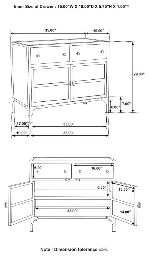 Sadler Black Accent Cabinet - MyWaynesHome #