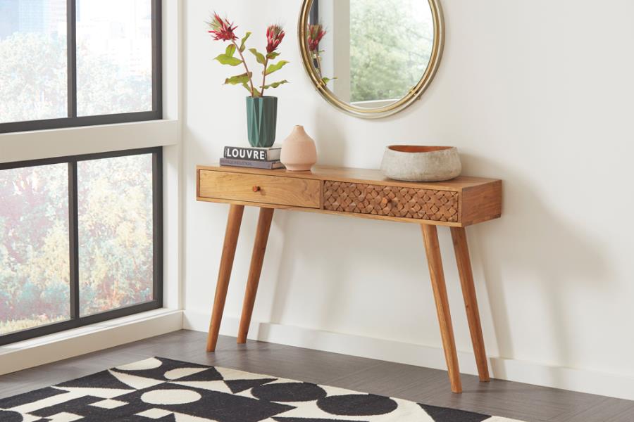 Lotus Brown Console Table - MyWaynesHome #