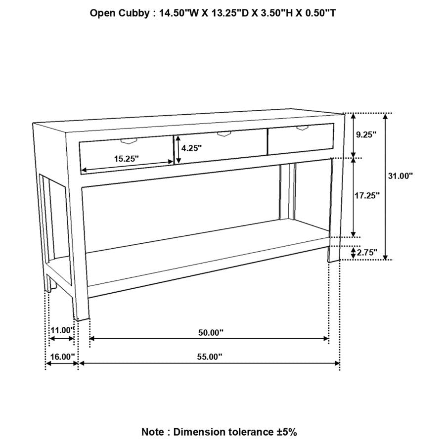 Esther Brown Console Table - MyWaynesHome #